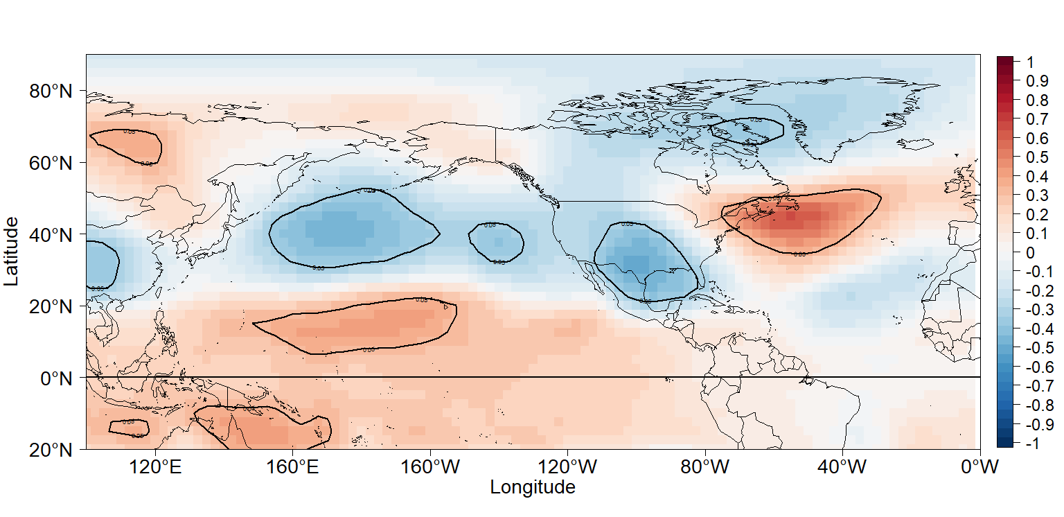 Correlation between PNA Index and March Precipitation